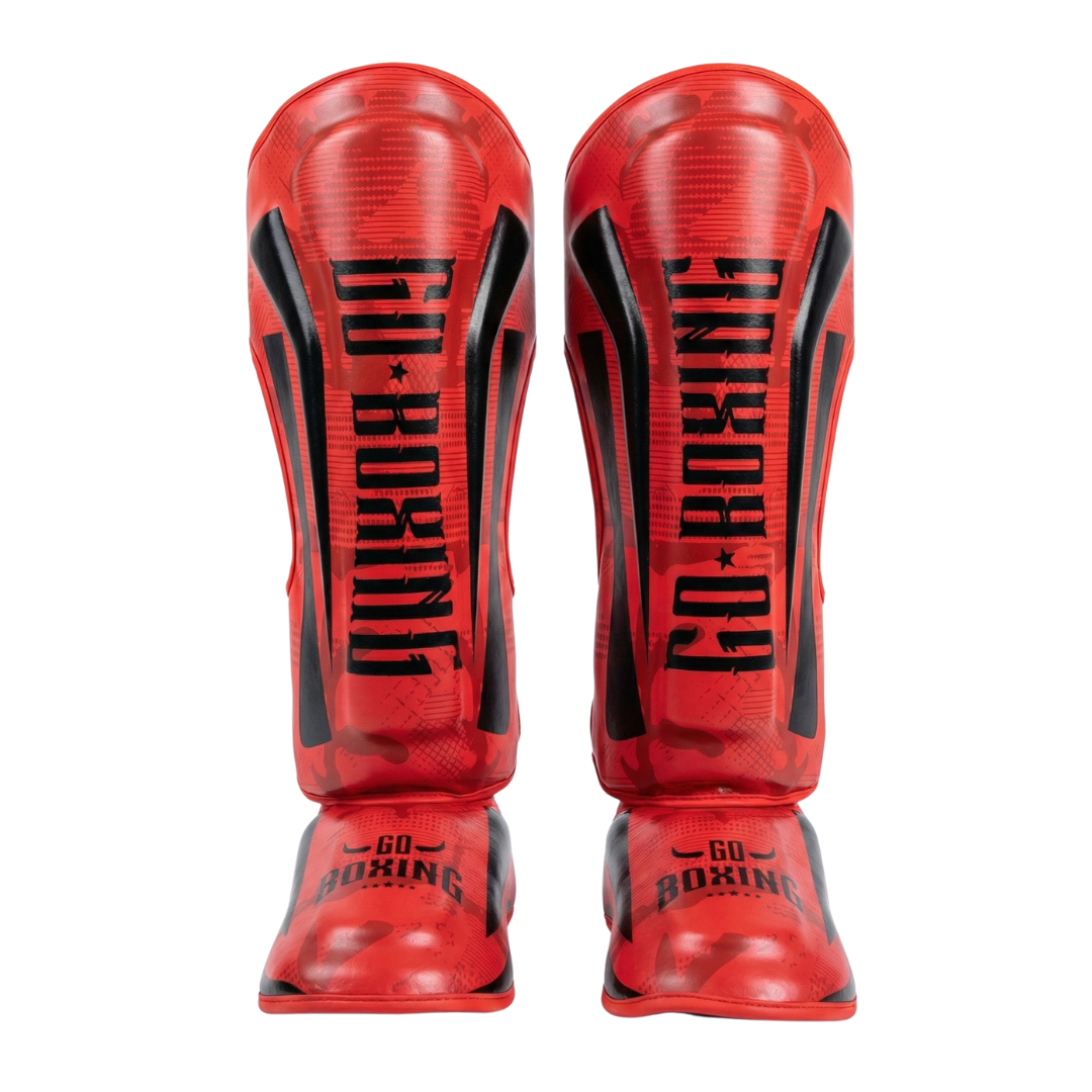 GoBoxing Štitnici za noge - crveni