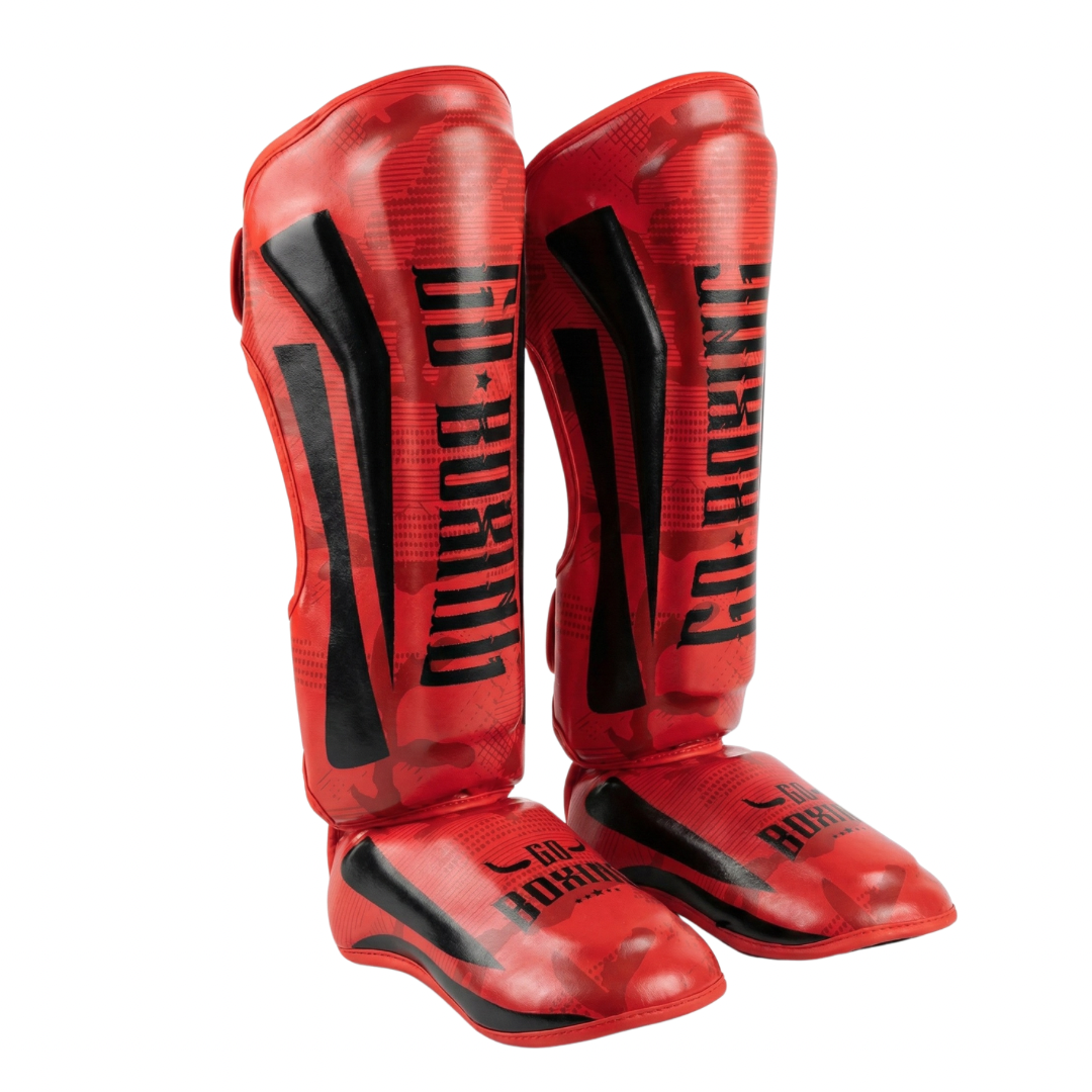 GoBoxing Štitnici za noge - crveni