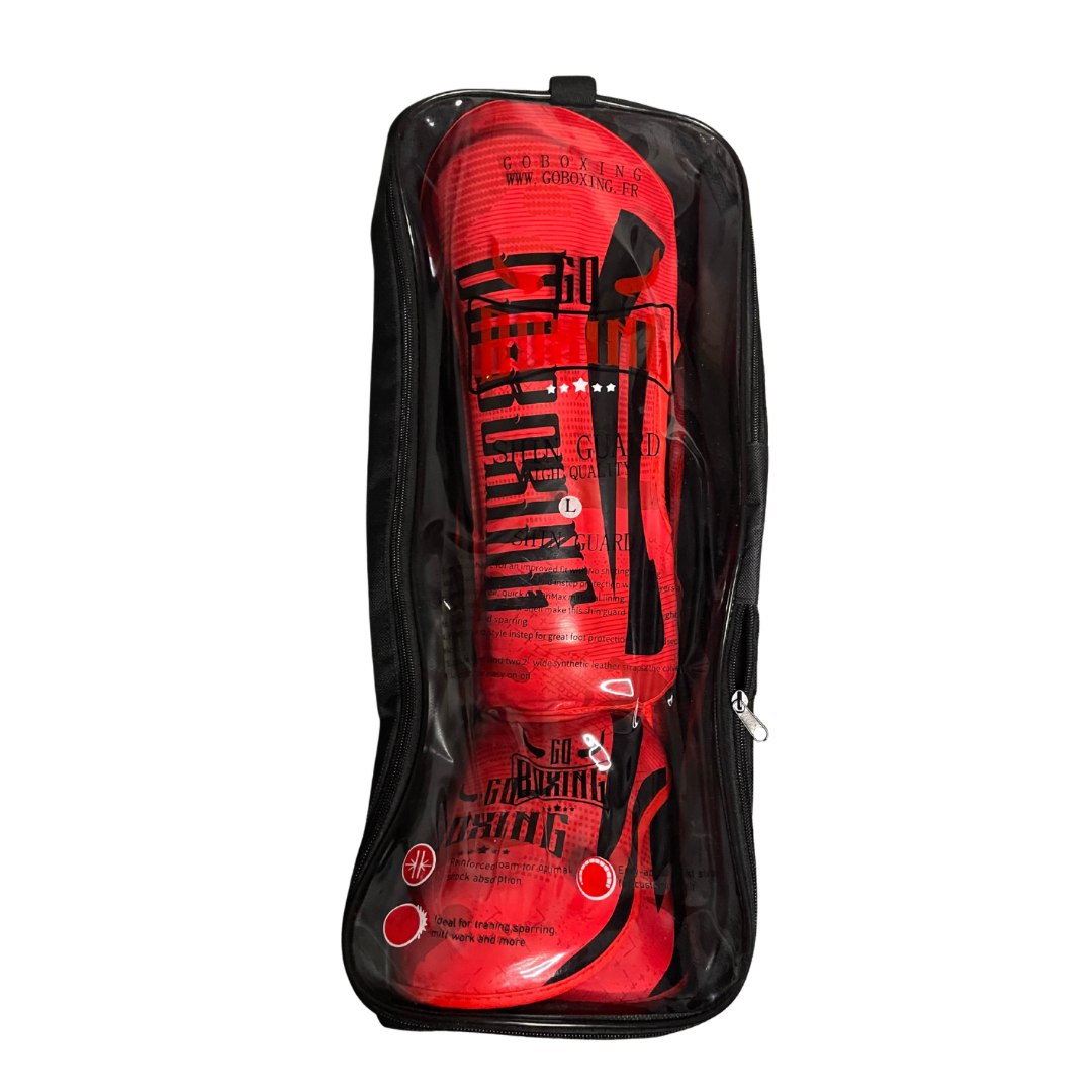 GoBoxing Štitnici za noge - crveni